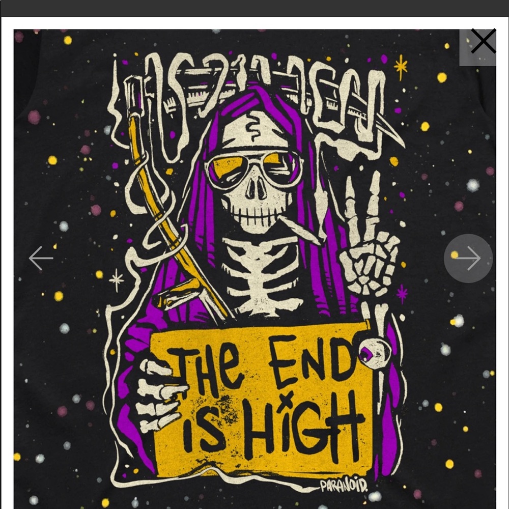 Paranoid Streetwear Graphic T-Shirt 2X